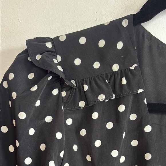 Adelyn Rae Elegant Black Polka Dot Dress small - Picture 7 of 14